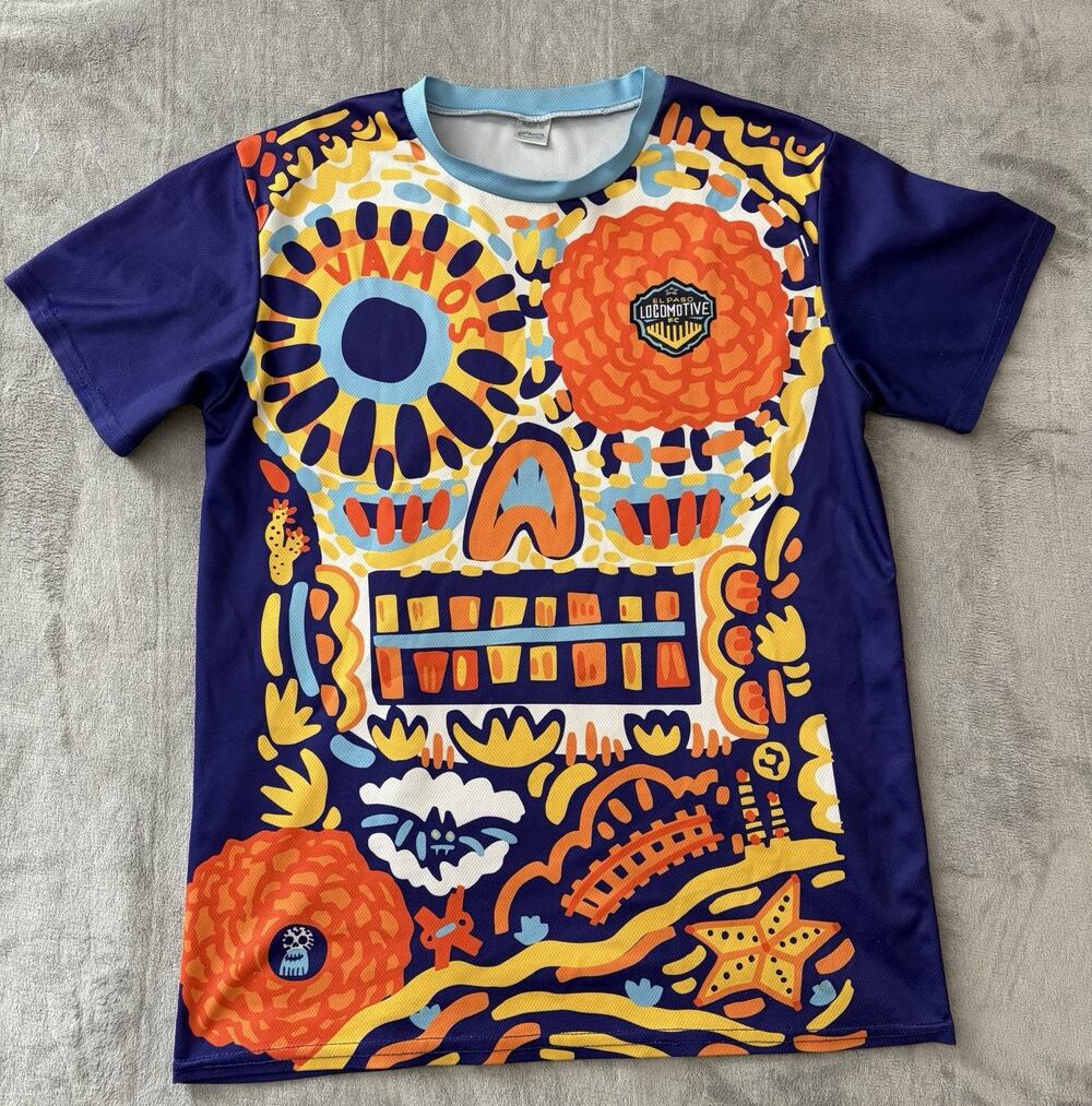 El Paso Locomotive Jersey Size Medium Sugar Skull FC Noche De Locos Limited